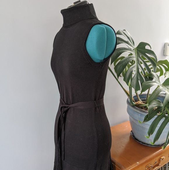 Calvin Klein Mock Neck Dress w/ Pleated Detail, NWT - Picture 2 of 8